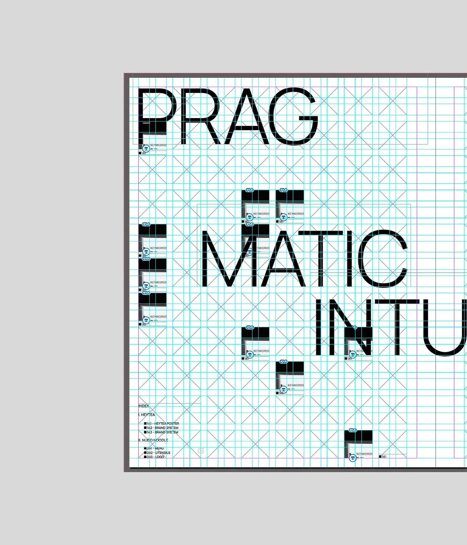 The Pragmatic Intuition spread over its square layout grid
